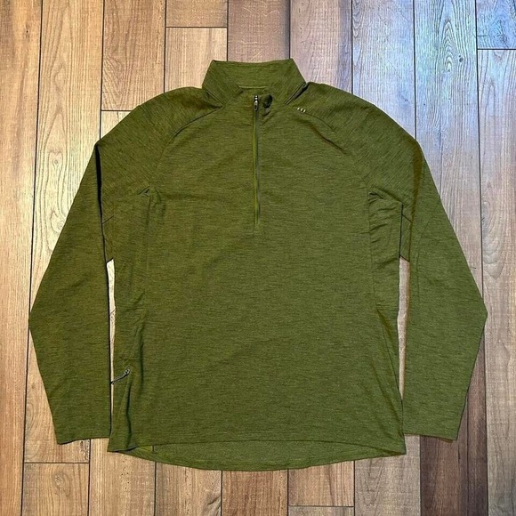 Lululemon surge warm half zip‎ pullover jacket moss green XL - Picture 1 of 6